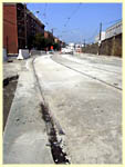 new girder rail on Poplar St.