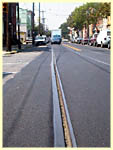 old rail, new paving on Richmond St.