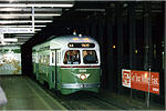 PCC 2168 in subway surface tunnel