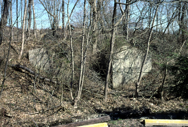 abandoned trolley bridge abutments