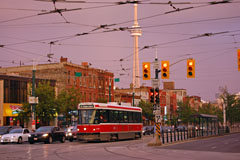 Spadina Ave with CN Tower